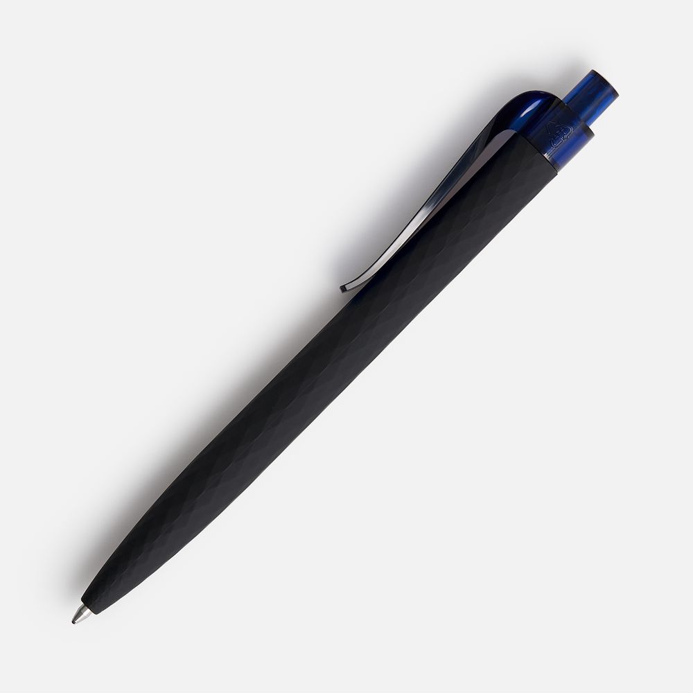 Ручка шариковая Prodir QS01 PRT-T Soft Touch, черная с синим — фото 5