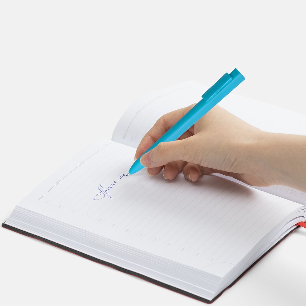 Ручка шариковая Swiper SQ Soft Touch, голубая — фото 2