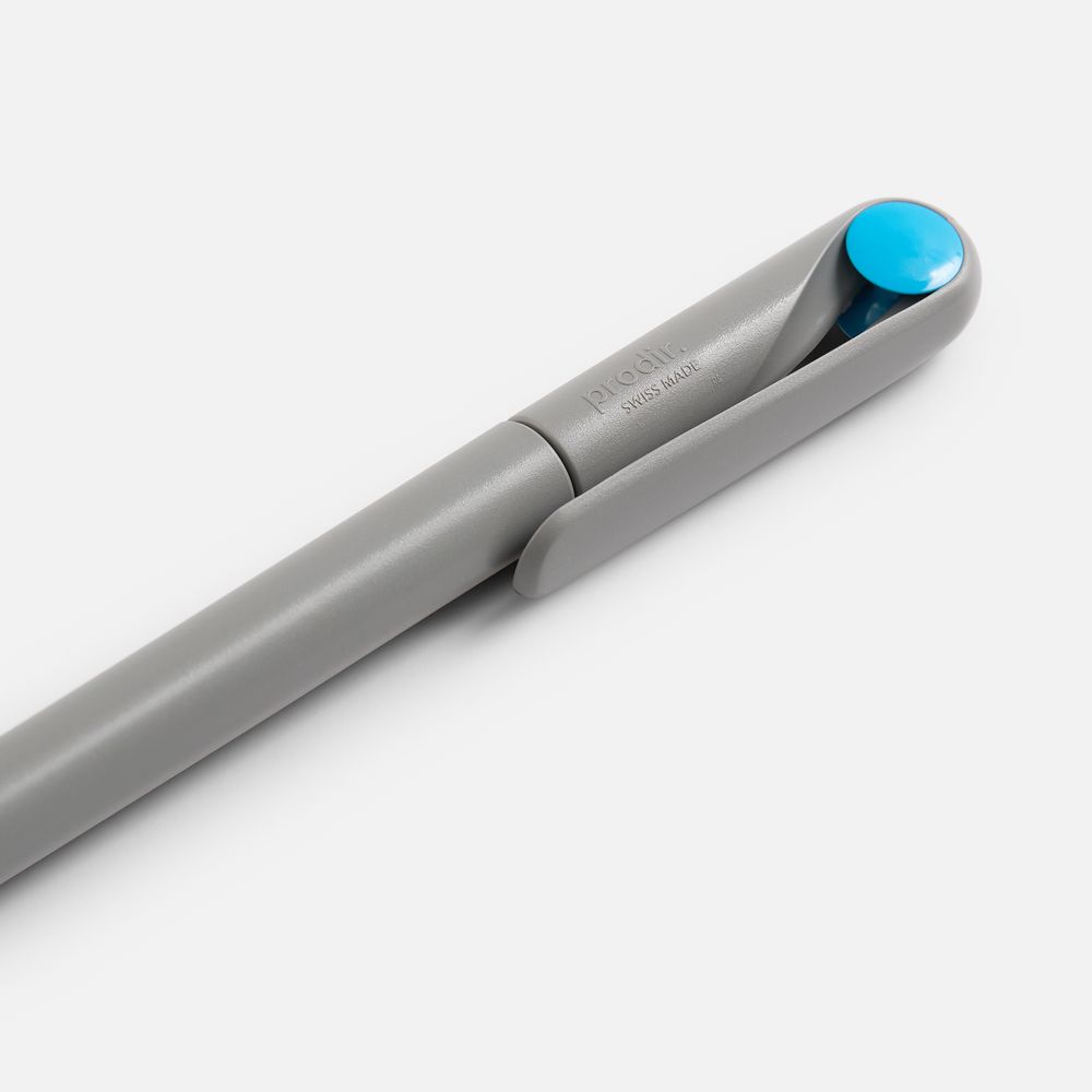 Ручка шариковая Prodir DS1 TMM Dot, серая с голубым — фото 4