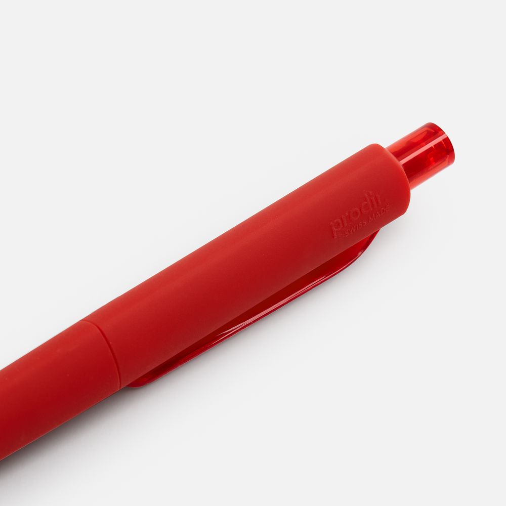 Ручка шариковая Prodir DS8 PRR-T Soft Touch, красная — фото 4