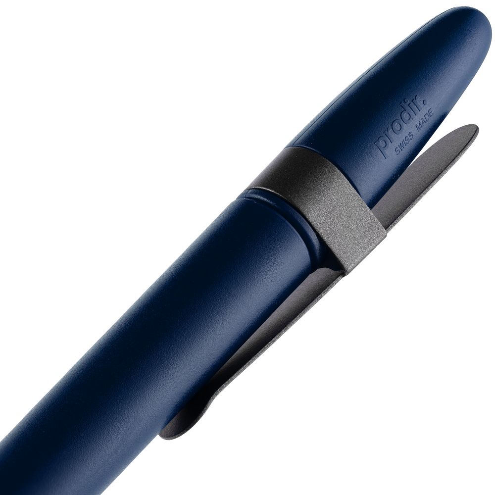 Ручка шариковая Prodir DS5 TSM Metal Clip, синяя с серым — фото 1