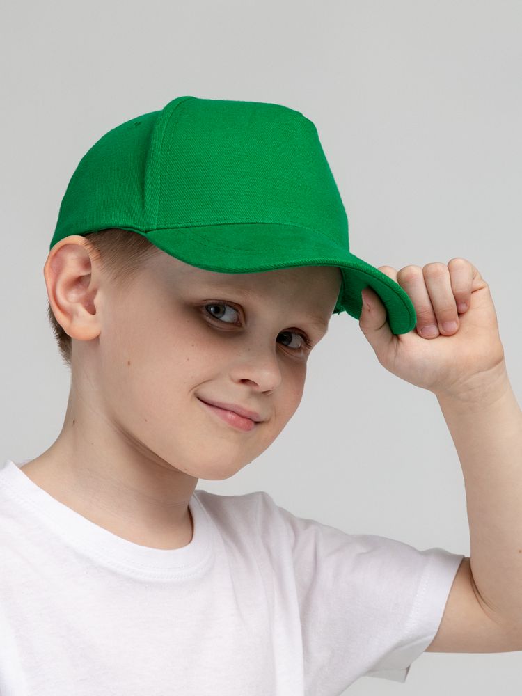 Бейсболка детская Standard Kids, зеленая — фото 6