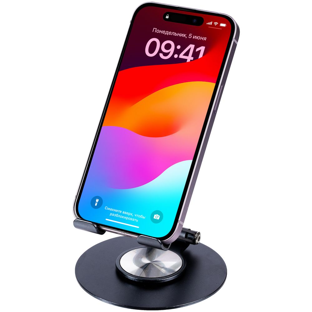 Подставка для смартфона Smartic, черный металлик — фото 4