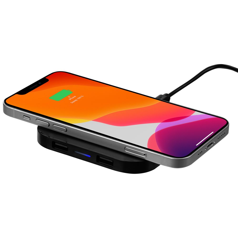 Беспроводное зарядное устройство Interra Plus, черное — фото 8