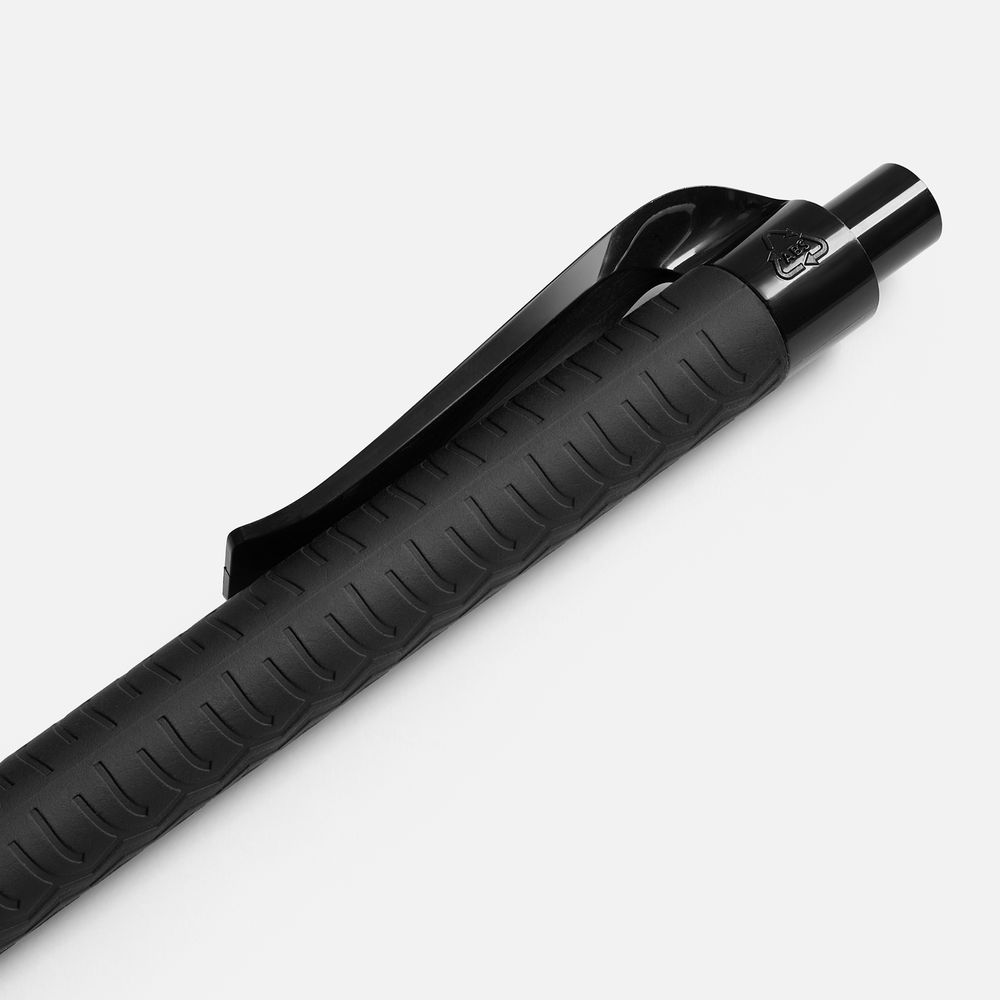 Ручка шариковая Prodir QS03 PRP Tyre Soft Touch, черная — фото 5
