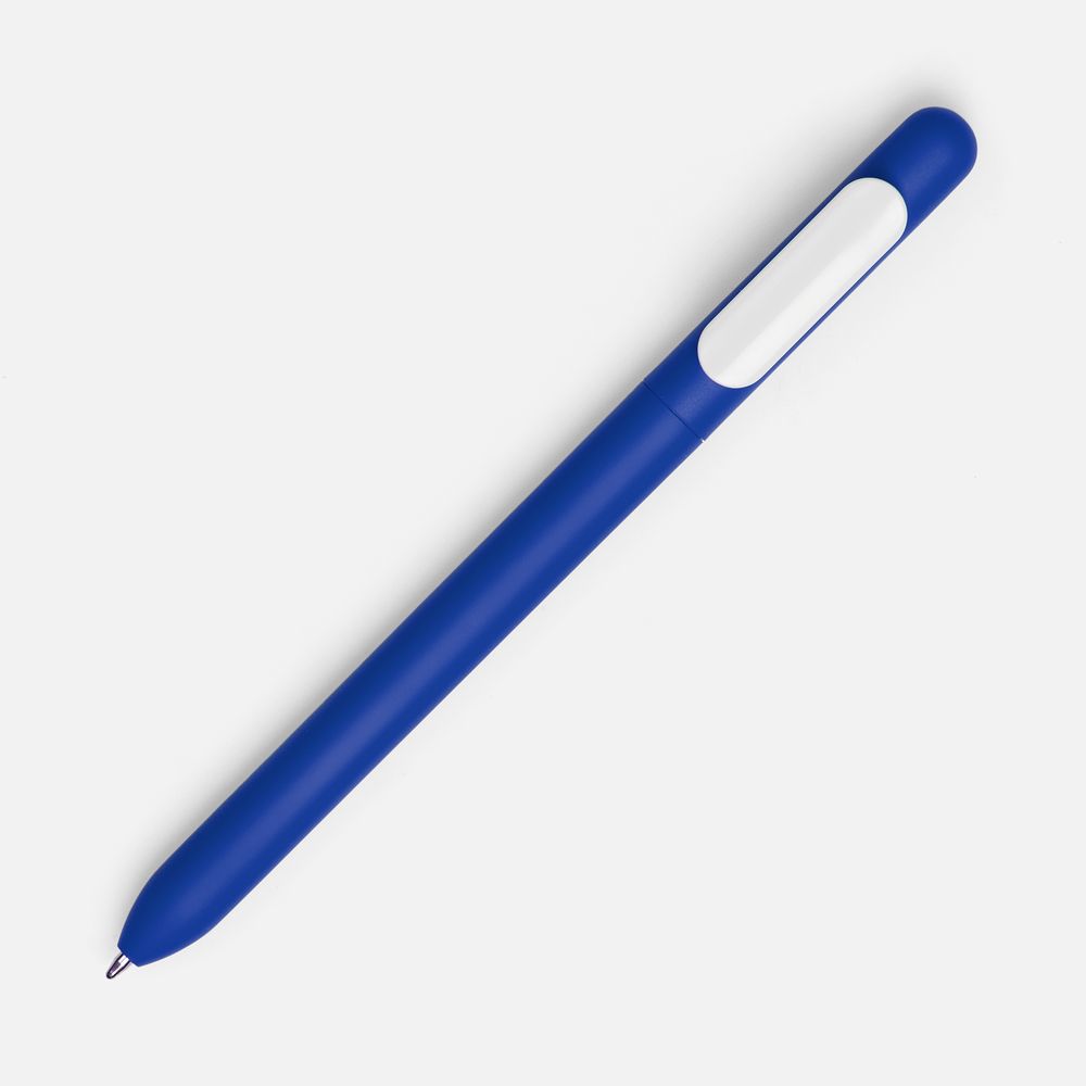 Ручка шариковая Swiper Soft Touch, синяя с белым — фото 4