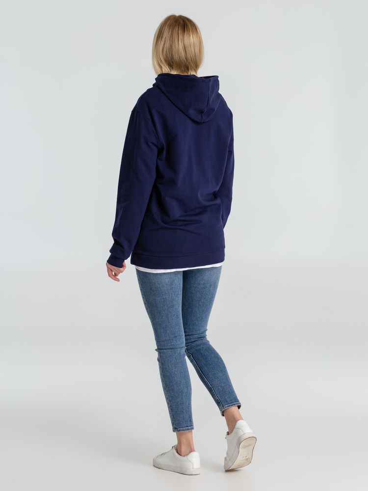 Толстовка с капюшоном унисекс Hoodie, темно-синяя — фото 7
