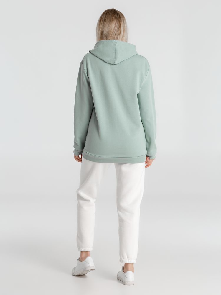 Толстовка с капюшоном унисекс Hoodie, серо-зеленая — фото 5