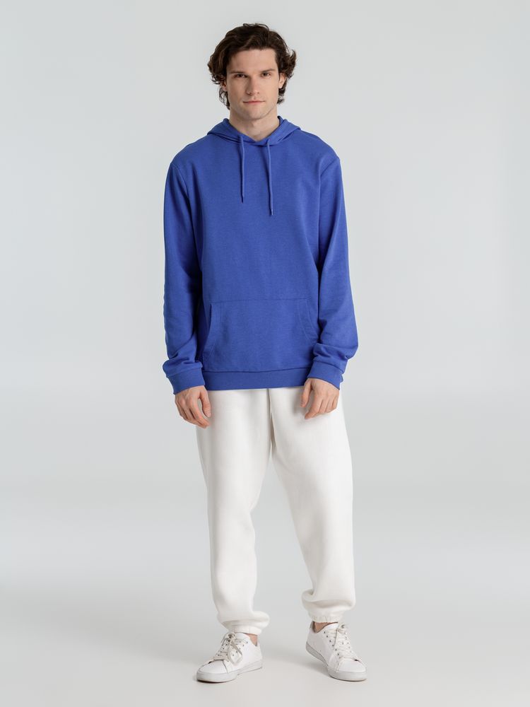 Толстовка с капюшоном унисекс Hoodie, ярко-синий меланж — фото 10