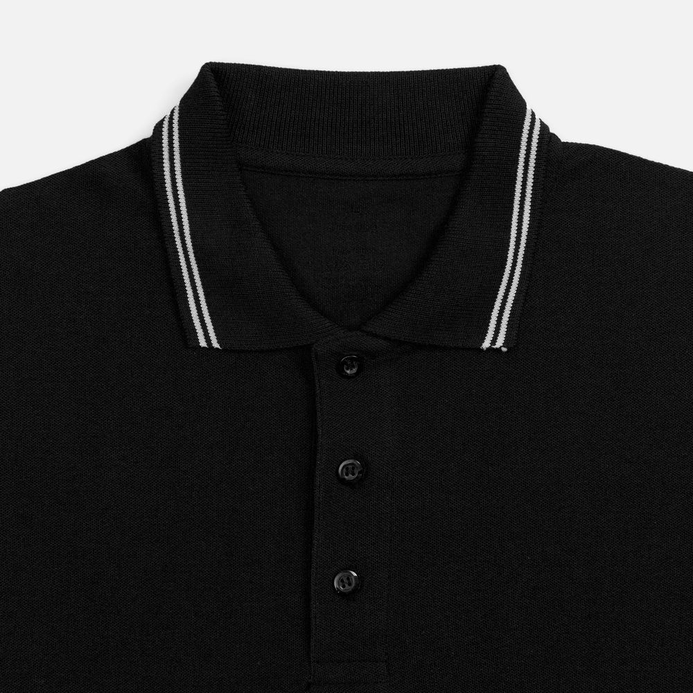 Рубашка поло Virma Stripes, черная — фото 7