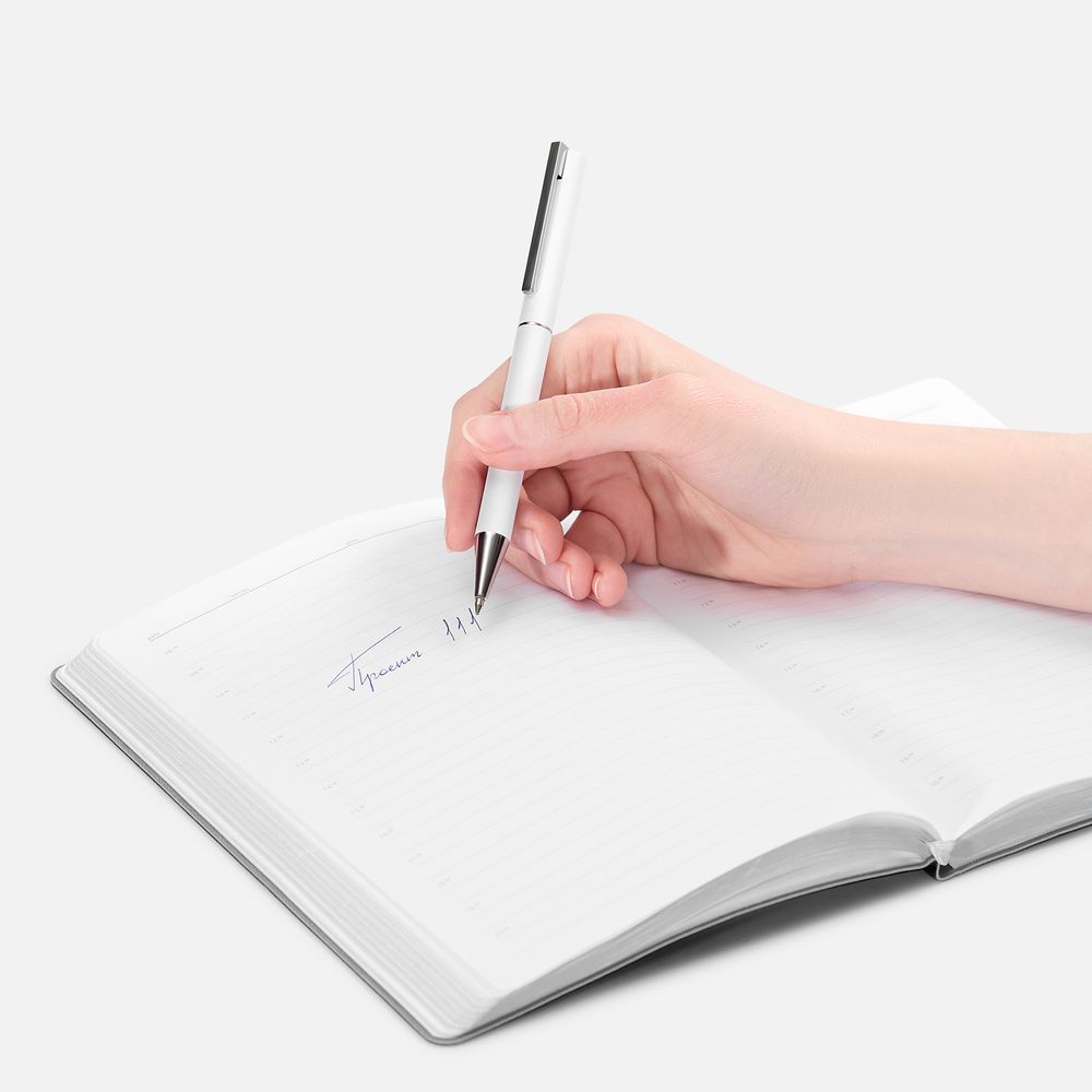 Ручка шариковая Blade Soft Touch, белая — фото 3