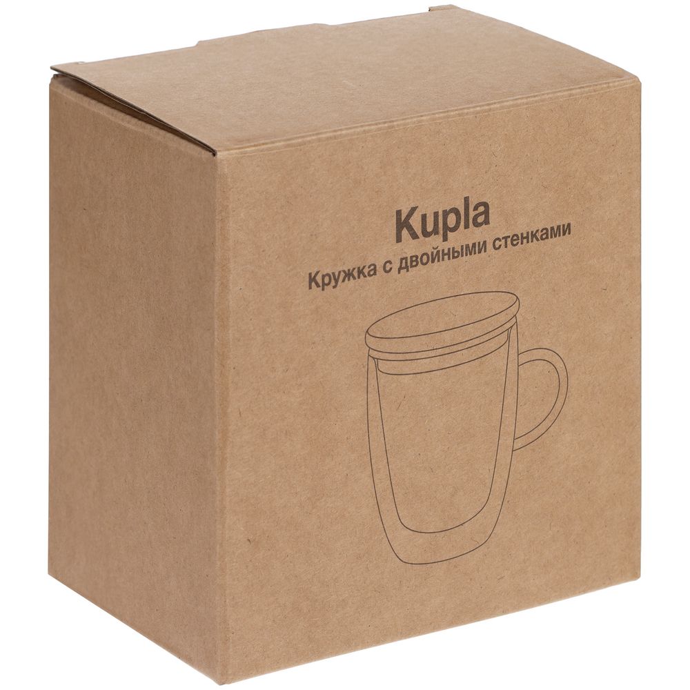 Кружка с двойными стенками Kupla с бамбуковой крышкой — фото 1