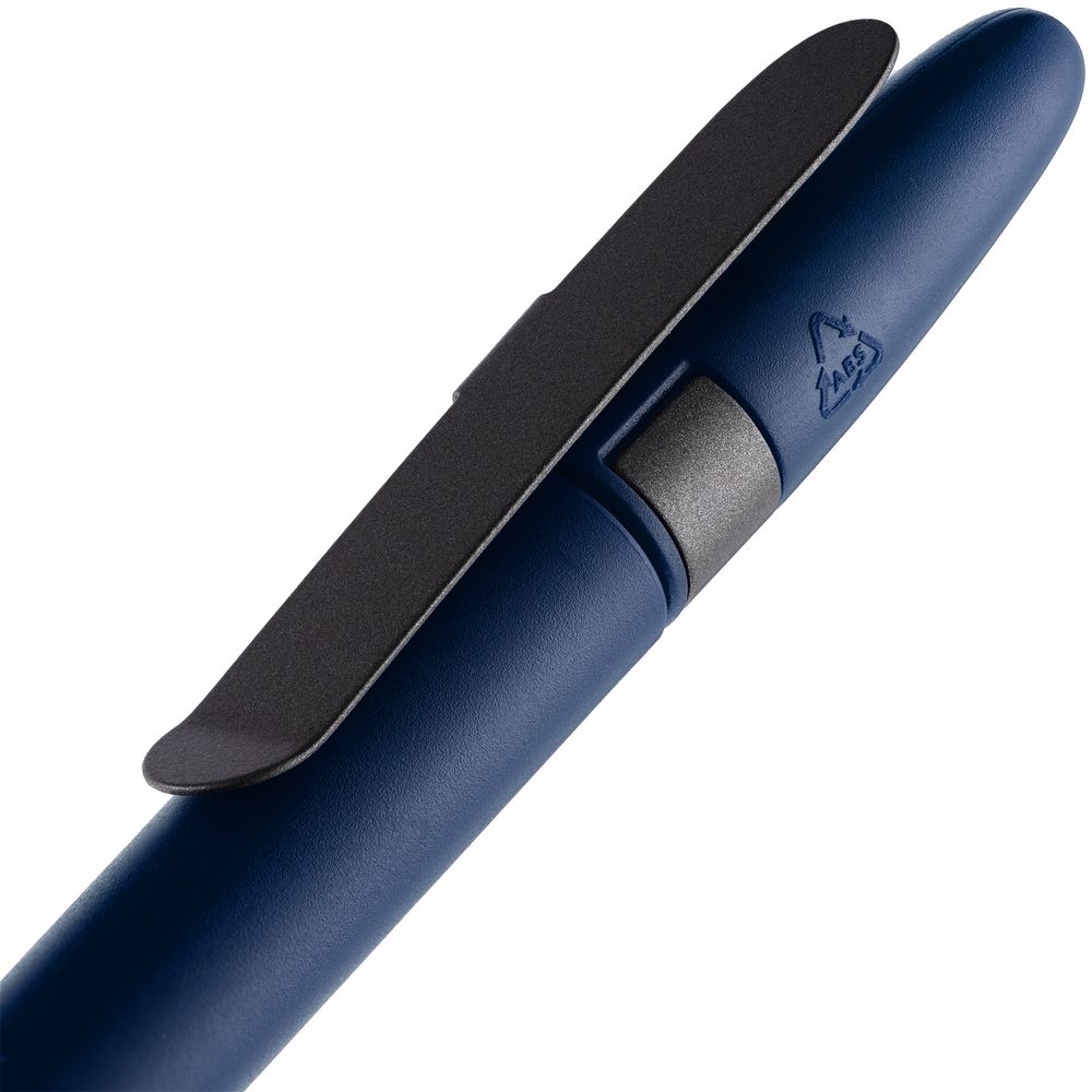 Ручка шариковая Prodir DS5 TSM Metal Clip, синяя с серым — фото 2