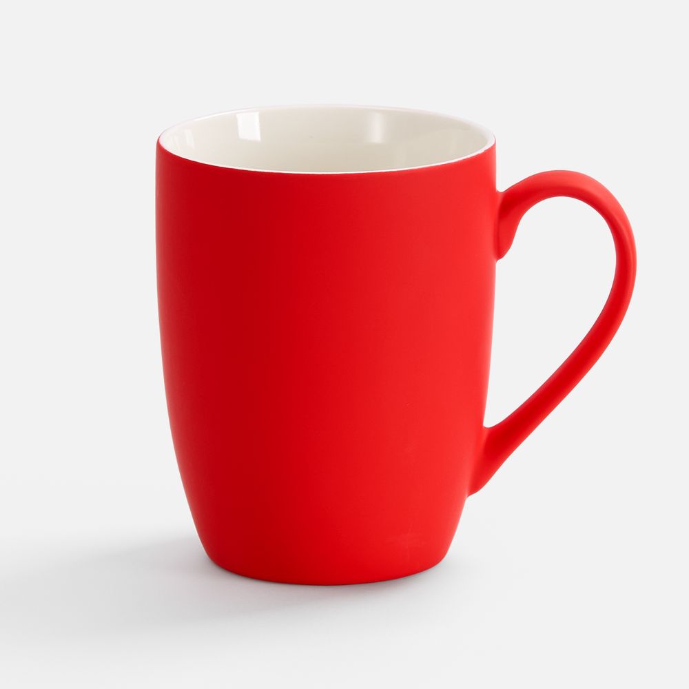 Кружка Good Morning с покрытием софт-тач, ver.2, ярко-красная — фото 4
