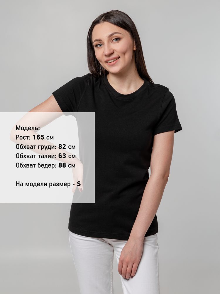 Футболка женская T-bolka Stretch Lady, черная — фото 6