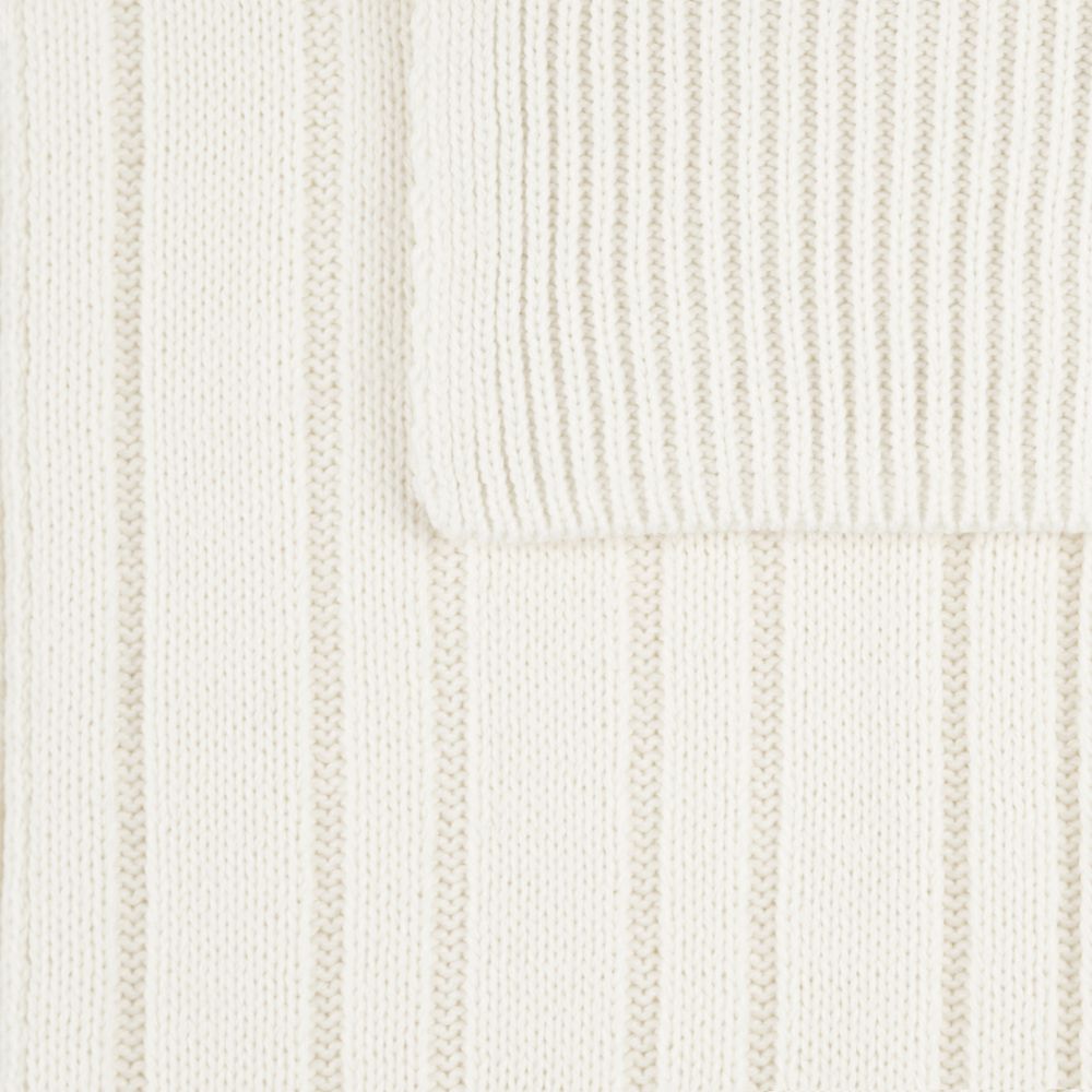 Шарф Knit Beat, белый (молочный) — фото 3
