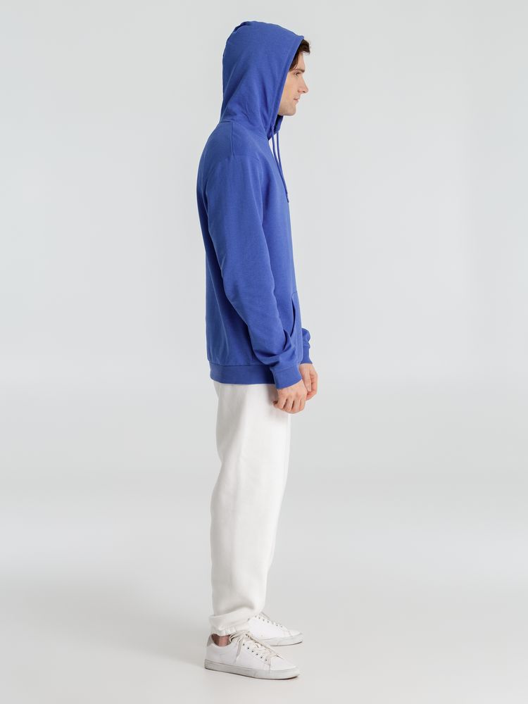 Толстовка с капюшоном унисекс Hoodie, ярко-синий меланж — фото 11