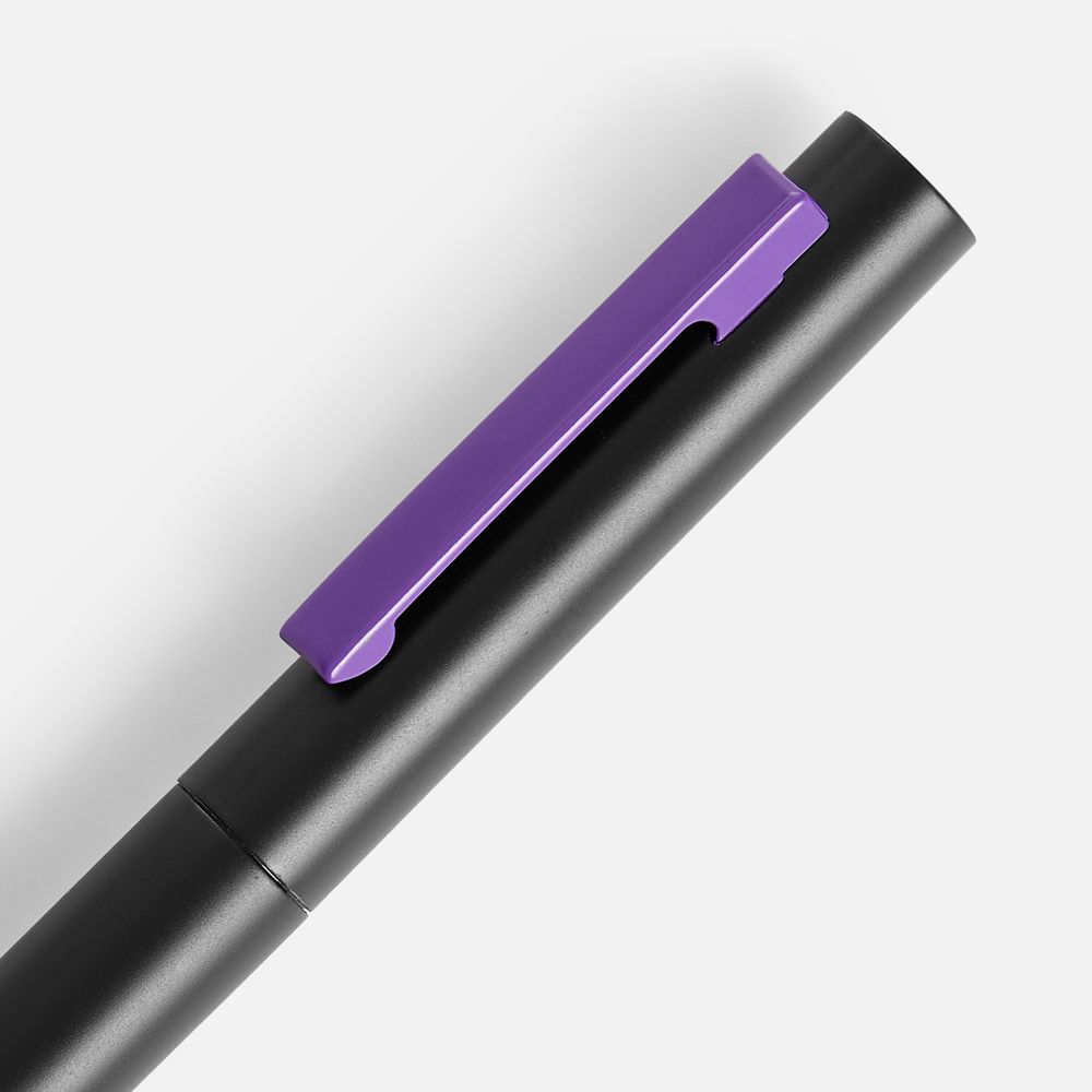 Ручка шариковая Inkolor, черная с фиолетовым — фото 3