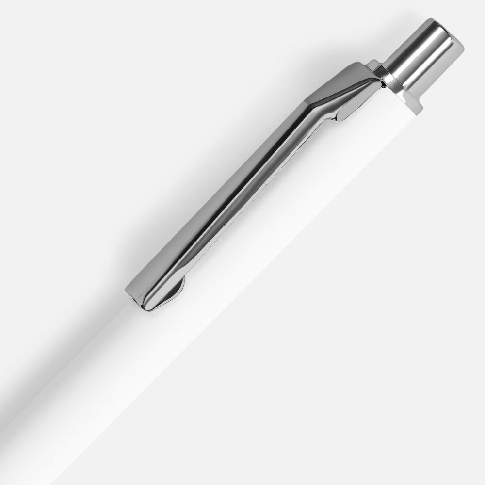 Ручка шариковая Lobby Soft Touch Chrome, белая — фото 1