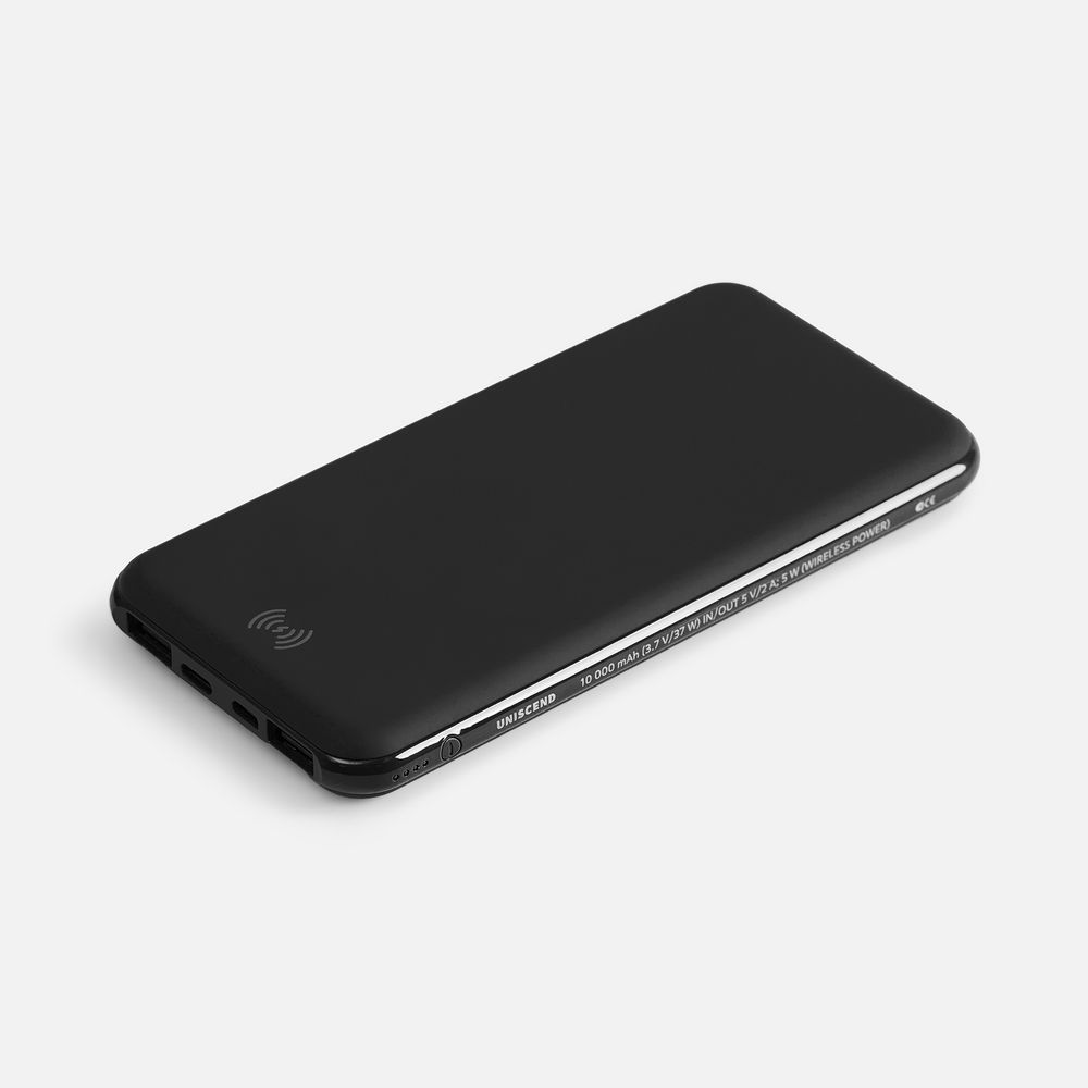 Аккумулятор с беспроводной зарядкой All Day Wireless, 10000 мАч, черный — фото 8