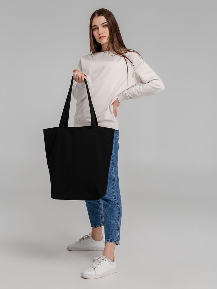 Сумка для покупок на молнии Shopaholic Zip, черная — фото 7