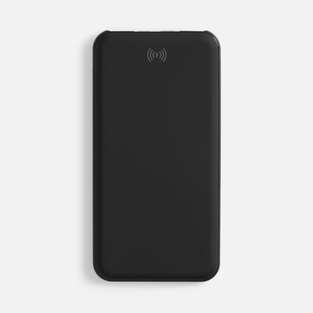 Аккумулятор с беспроводной зарядкой All Day Wireless, 10000 мАч, черный — фото 3