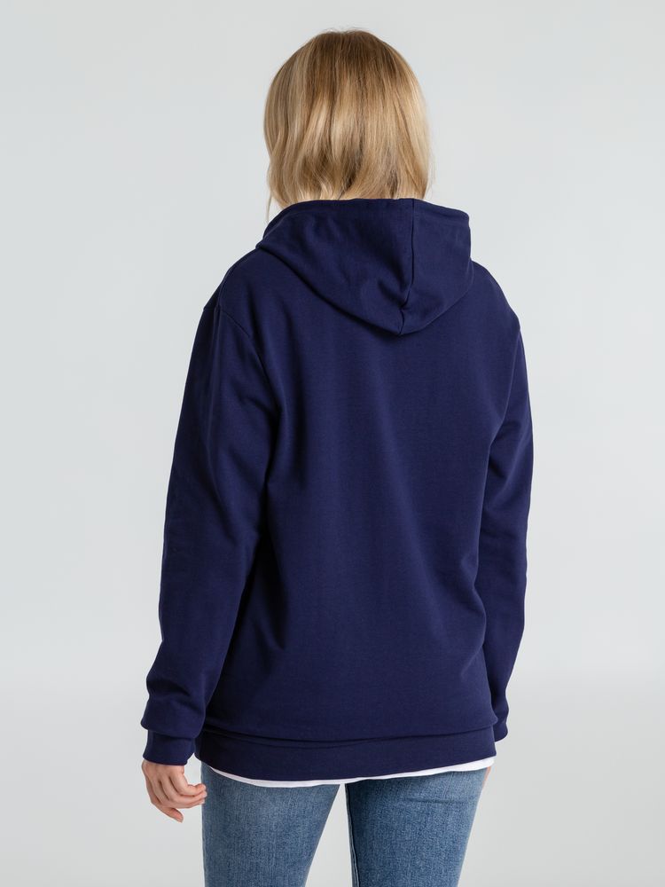 Толстовка с капюшоном унисекс Hoodie, темно-синяя — фото 9