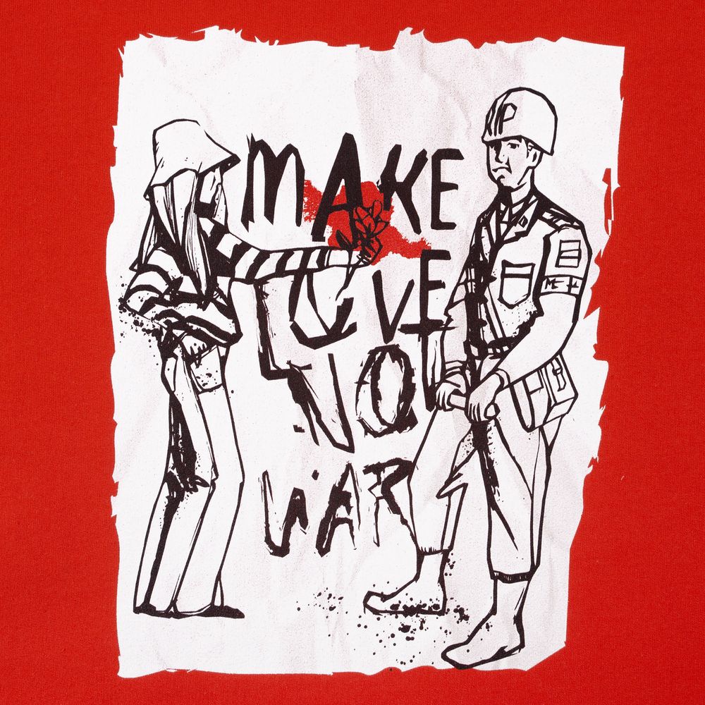 Толстовка Make Love, красная — фото 4