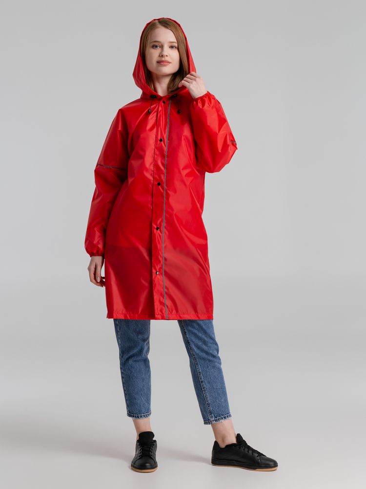 Дождевик со светоотражающими элементами Rainman Blink, красный — фото 8