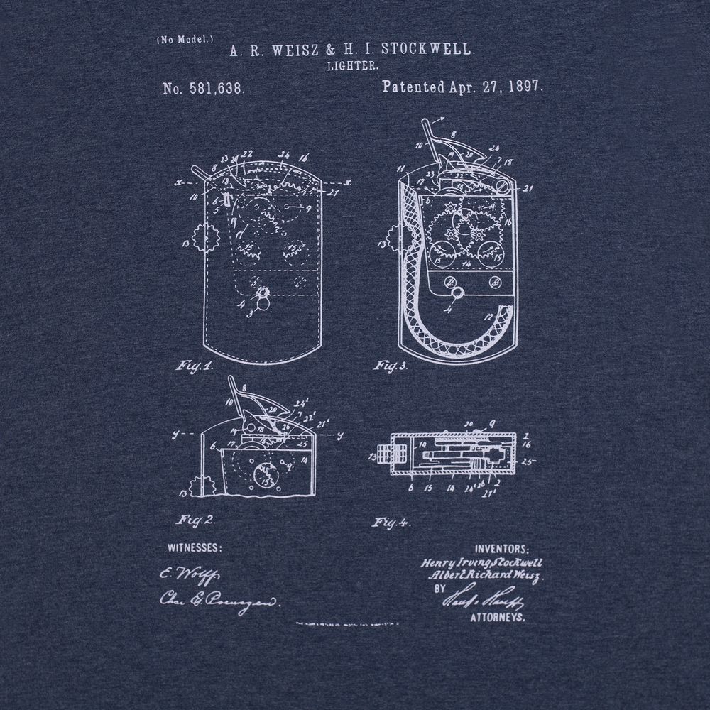 Футболка приталенная Old Patents. Lighter, синий меланж — фото 2
