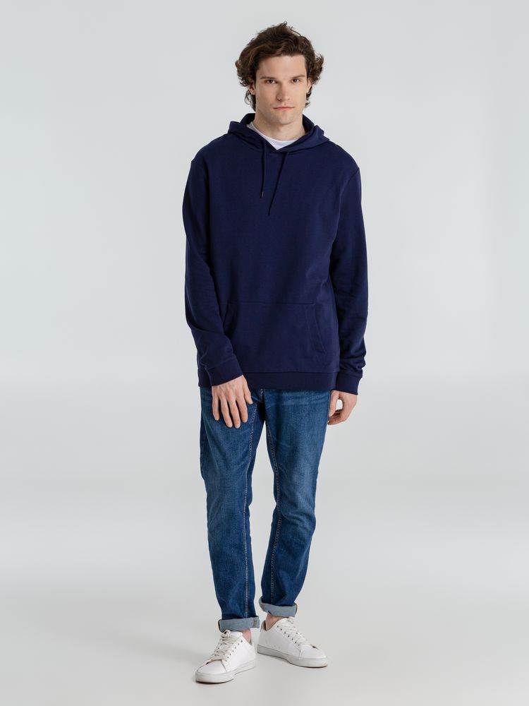 Толстовка с капюшоном унисекс Hoodie, темно-синяя — фото 11