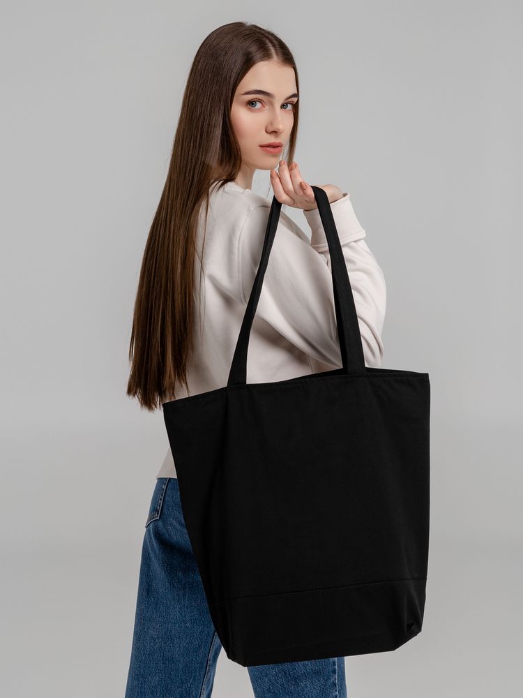 Сумка для покупок на молнии Shopaholic Zip, черная — фото 10