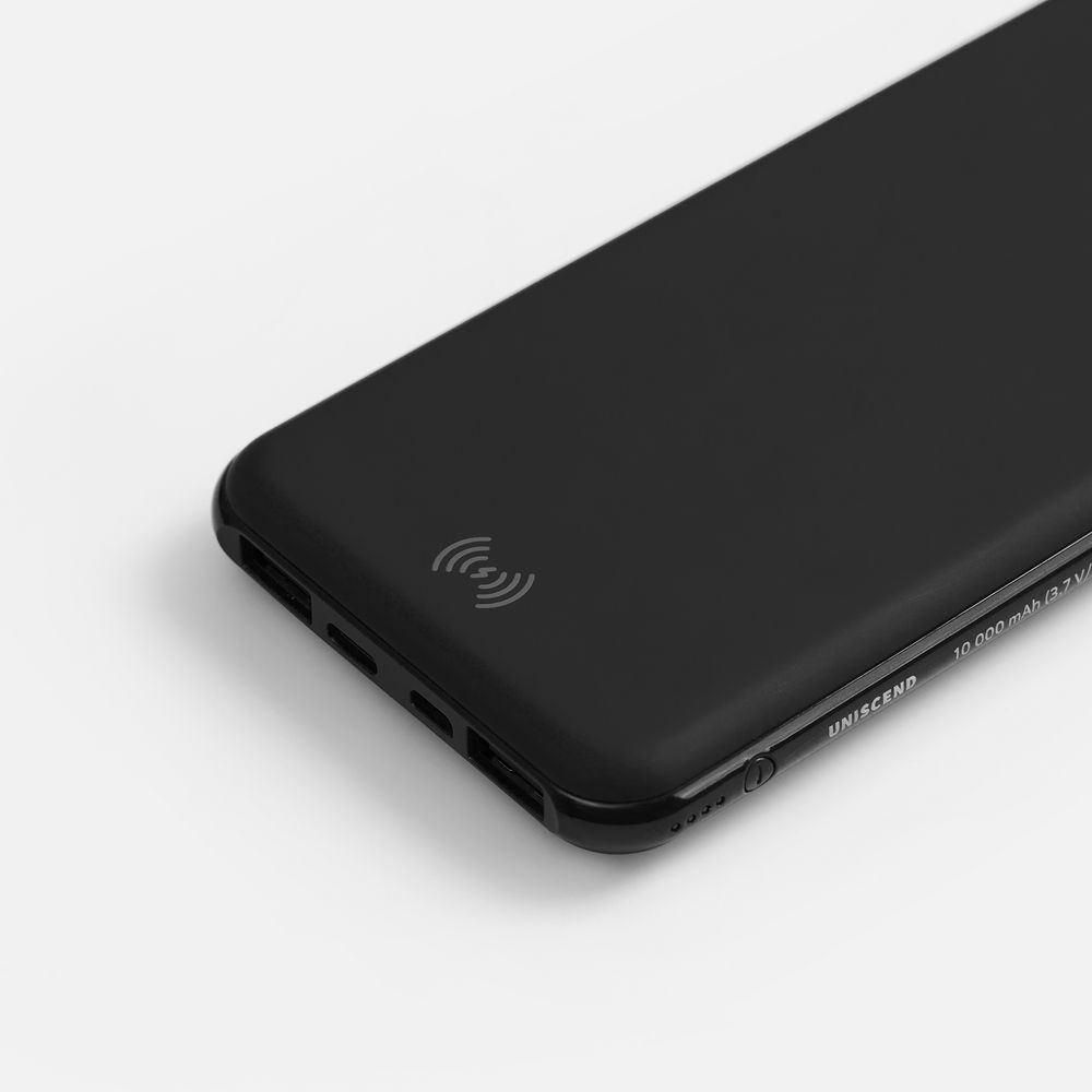 Аккумулятор с беспроводной зарядкой All Day Wireless, 10000 мАч, черный — фото 6