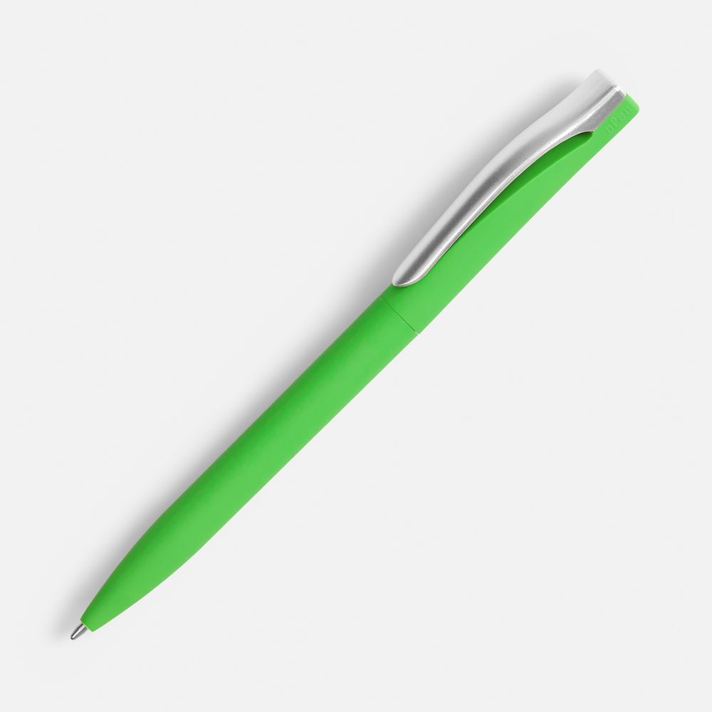 Ручка шариковая Pin Soft Touch, зеленая — фото 4