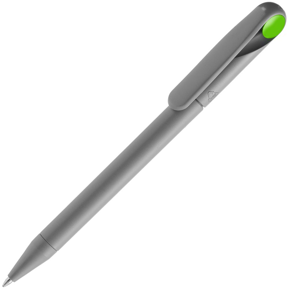Ручка шариковая Prodir DS1 TMM Dot, серая с ярко-зеленым — фото 6