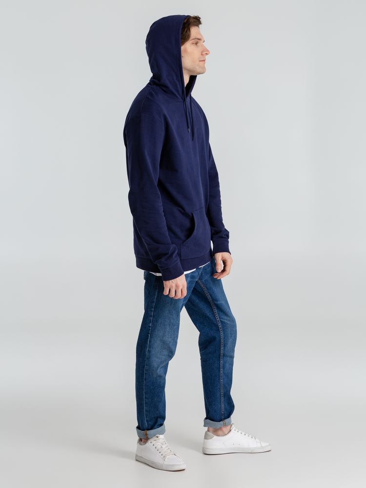 Толстовка с капюшоном унисекс Hoodie, темно-синяя — фото 12
