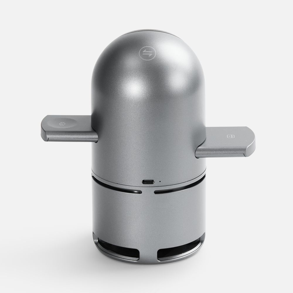 Bluetooth-колонка с беспроводной зарядкой Droid, серая — фото 4