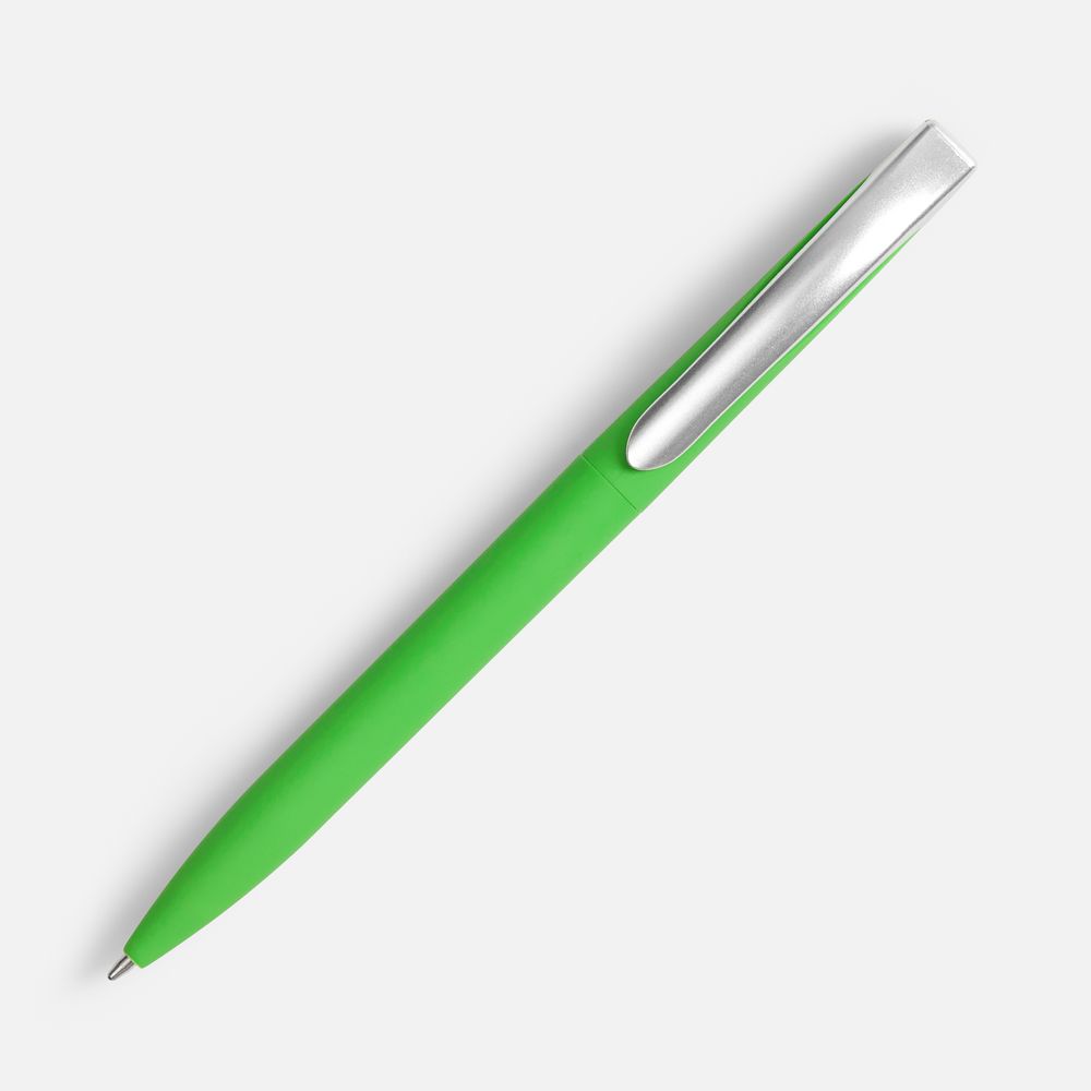 Ручка шариковая Pin Soft Touch, зеленая — фото 1