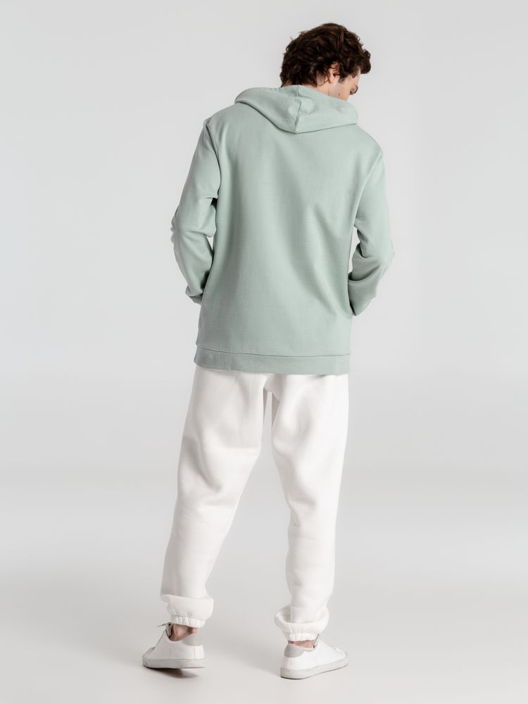 Толстовка с капюшоном унисекс Hoodie, серо-зеленая — фото 11