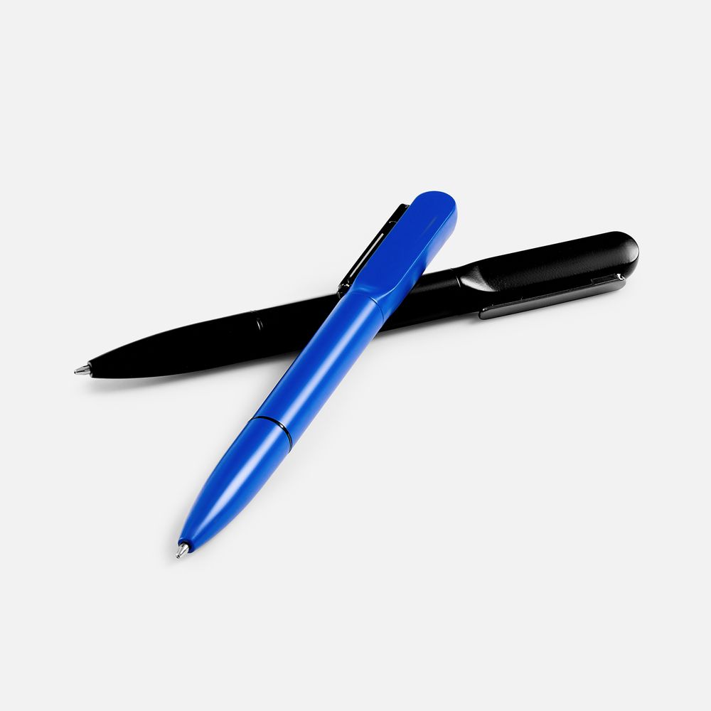 Ручка шариковая Lucenti с подсветкой логотипа, синяя — фото 4