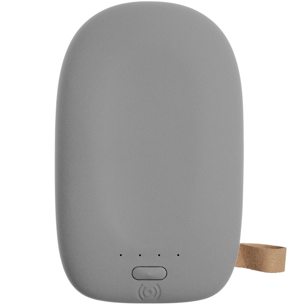 Аккумулятор с беспроводной зарядкой Pebble Wireless 9000 мАч, серый — фото 3
