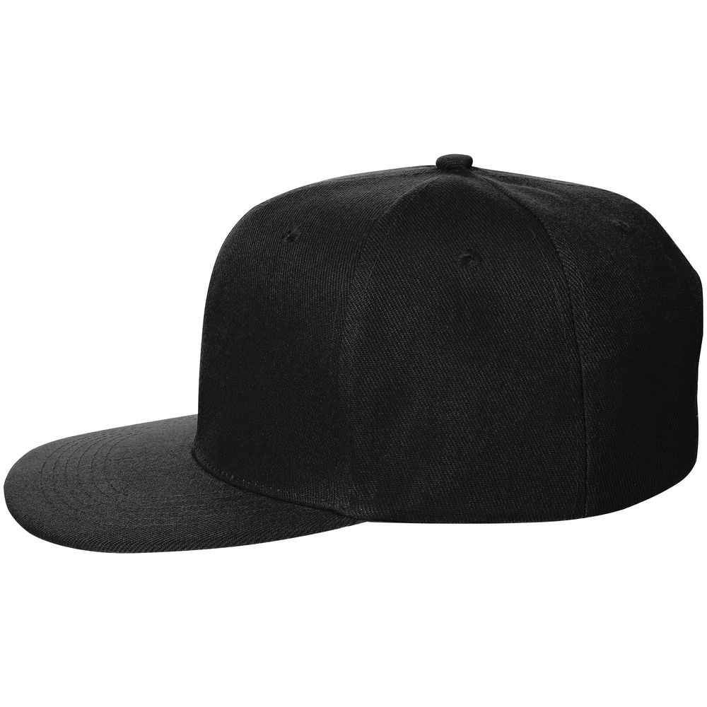 Бейсболка Snapback с прямым козырьком, черная — фото 6