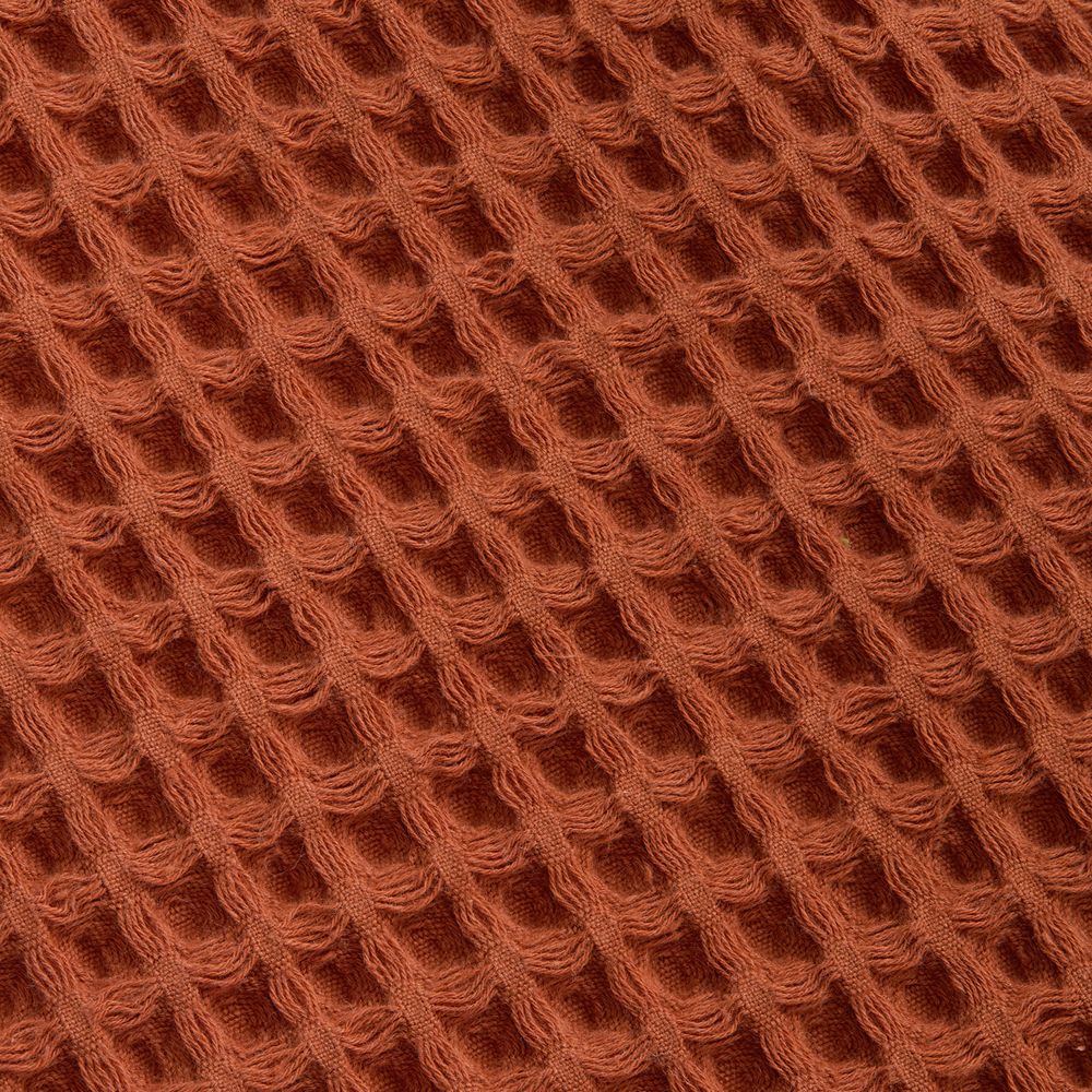 Плед вафельный Elenglect, оранжевый — фото 4