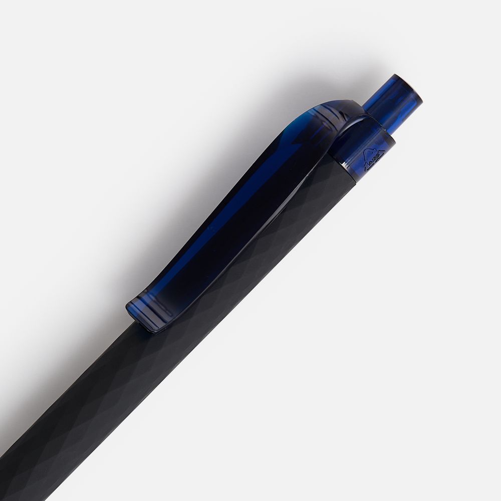Ручка шариковая Prodir QS01 PRT-T Soft Touch, черная с синим — фото 6