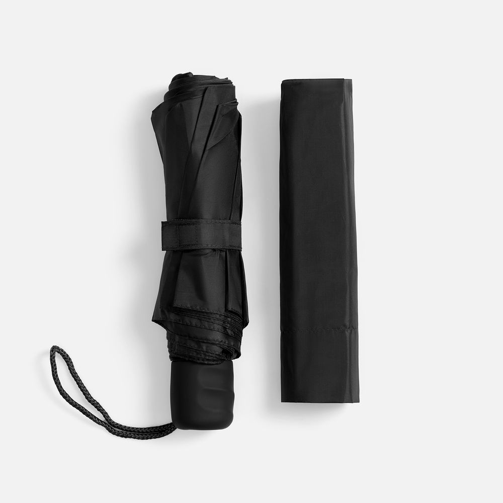 Зонт складной Basic, черный — фото 2