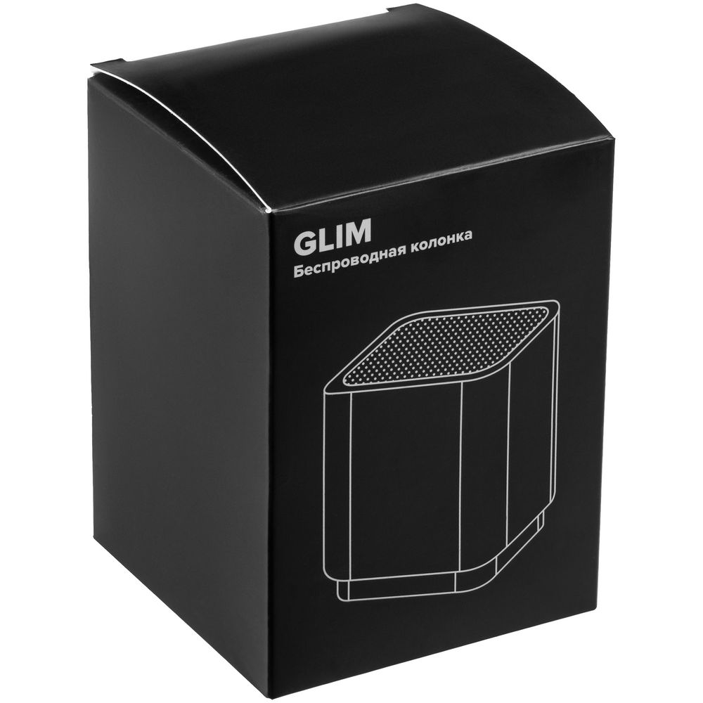 Беспроводная колонка с подсветкой гравировки Glim, черная — фото 8