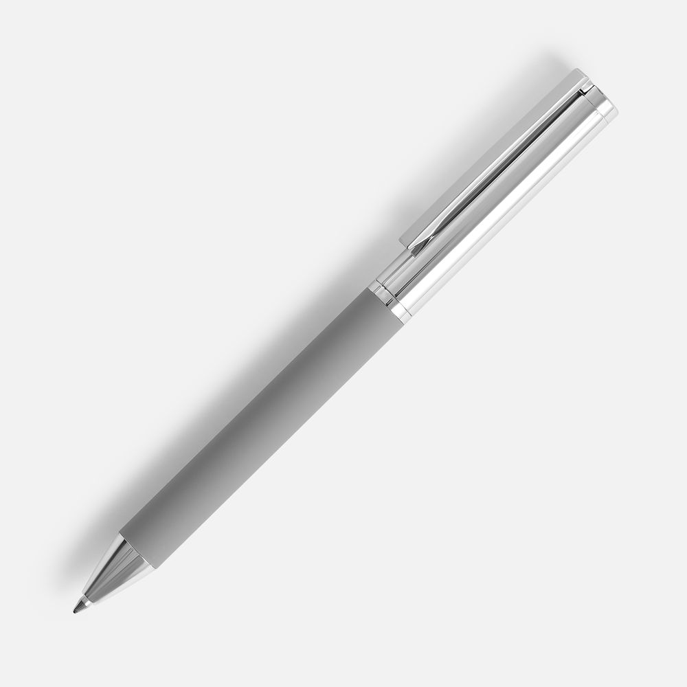 Ручка шариковая Eyeshot Soft Touch, серая — фото 5