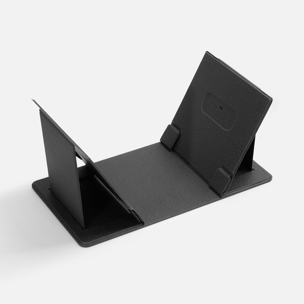 Складной стол для ноутбука с беспроводной зарядкой Kickstand Table, серый — фото 6