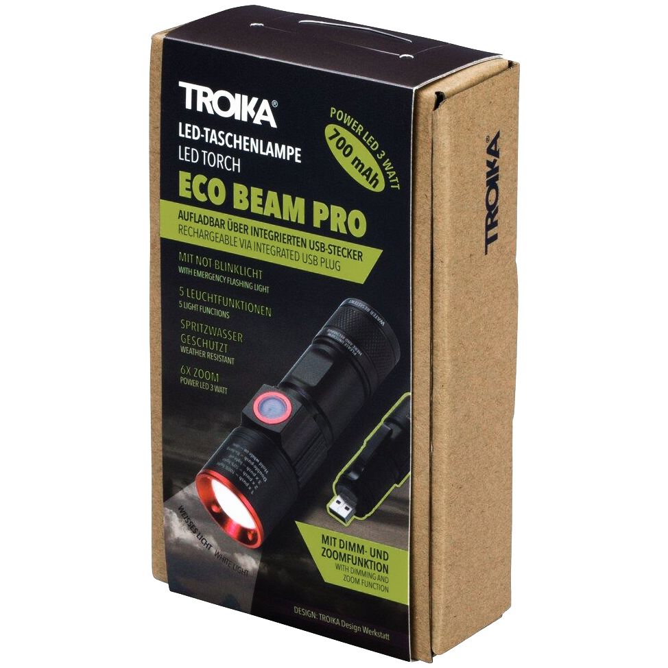 Аккумуляторный фонарик Eco Beam Pro, черный — фото 3