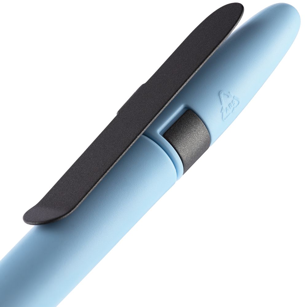 Ручка шариковая Prodir DS5 TSM Metal Clip, голубая с серым — фото 2